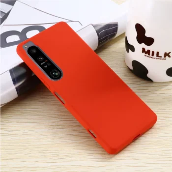 For SonySony Xperia 1 IV Liquid Silicone Phone Case Soft Cover, Red | Чехол Бампер Кабура для...