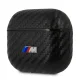 BMW PU Carbon M Collection maciņš AirPods 3 austiņām, melns