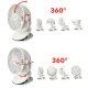 Ruhhy 00025566 Wireless Clip Fan, 1200mAh, White