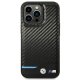 Чехол BMW Leather Carbon для Apple iPhone 14 Pro, черный