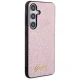 Чехол Guess для Samsung Galaxy S24 Glitter Script, розовый