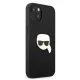 Чехол Karl Lagerfeld для iPhone 13 mini Leather Ikonik Karl\'s Head, черный