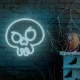 Неоновая LED вывеска Forever Light FPNE15 Graffiti Skull, Бирюзовая
