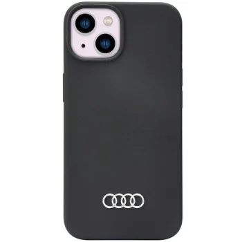 Audi vāciņš iPhone 14 6.1" silikona cietais vāciņš, melns (AU-LSRIP14-Q3)