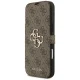 Guess Book 4G Metal Logo atverams vāciņš Apple iPhone 17 Pro Max - Brūns