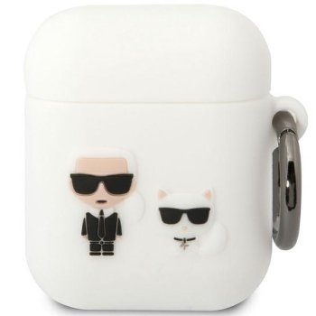 Karl Lagerfeld Чехол для AirPods 1/2 Белый KLACA2SILKCW