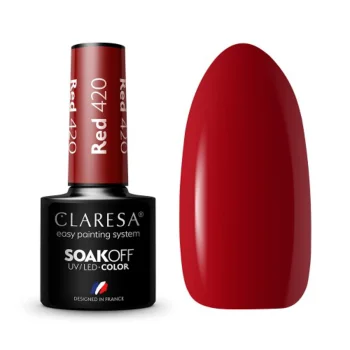 Claresa RED 420 hibrīda nagu laka, 5g