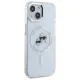 Чехол Karl Lagerfeld IML Metal Karl&Choupette Head MagSafe для iPhone 15, Белый