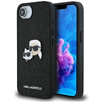 Karl Lagerfeld Fixed Glitter vāciņš iPhone 16e - Melns