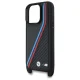 Чехол BMW для iPhone 16 Pro Max M Edition Carbon Tricolor Lines & Strap, черный