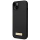 Guess Silicone Logo Plate MagSafe vāciņš iPhone 14 Plus - Melns