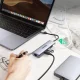 USB-концентратор 5в1 Ugreen CM266 USB-A на RJ45, 3x USB-A 3.0, micro USB, серый