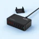 USB uzlādes stacija Wozinsky WSL-440 440W GaN QC3 Melna