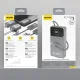 Dudao K31 Pro 45W 20000mAh ārējais akumulators ar ievelkamu USB-C kabeli pelēks
