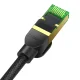 Baseus ātrais RJ45 kat. tīkla kabelis. 8 40Gbps 1m pīts melns | Fast Cat. Network Cable. Braided Black