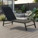 Регулируемый садовый шезлонг стальной каркас MultiGarden, черный