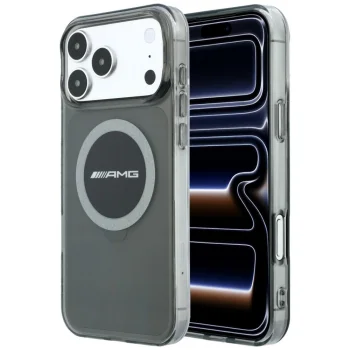Чехол Mercedes AMG IML Bicolor Block MagSafe для iPhone 18 Pro Max / 17 Pro Max, черный