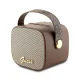 Guess 4G Leather Script Logo Mini Bluetooth Speaker, Brown