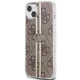 Чехол Guess для iPhone 15 Plus IML 4G Gold Stripe, коричневый
