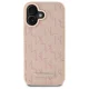 Karl Lagerfeld iPhone 16 Case Leather Monogram Metal Logo MagSafe, Pink