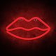Lips LED Neon Sign Forever Light FLNE08 USB Wall Decor, Red