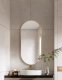 Large Oval Wall Mirror 100x50 cm, Gold Frame