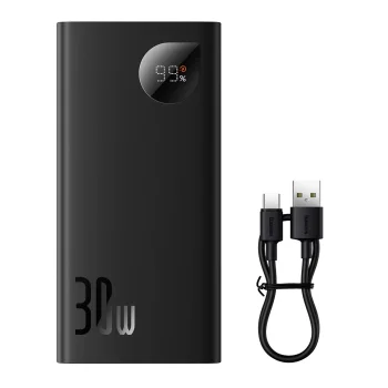 Внешний аккумулятор Baseus Adaman2 с цифровым дисплеем 10000мАч 30Вт 2 x USB /...