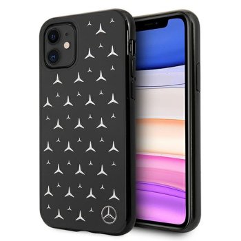 Чехол Mercedes для iPhone 11 / Xr Silver Stars Pattern, черный