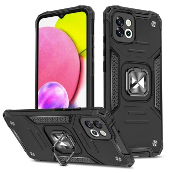 Wozinsky Ring Armor vāciņš Samsung Galaxy A03 ar gredzenu, melns