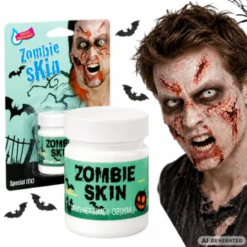 База для макияжа на Хэллоуин Zombie Skin для создания шрамов и ран,...