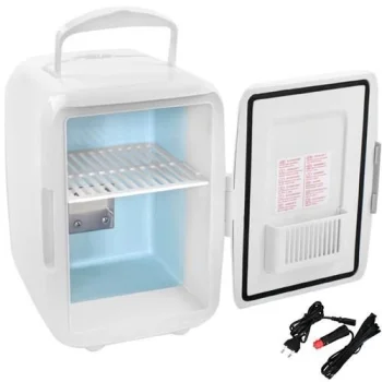 Piknika Pludmales Automašīnas Mini Ledusskapis Dzesēšanas Kārba Kaste 220V/12V, 4L, Balts | Picnic Beach Cooling...