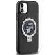 Karl Lagerfeld iPhone 11 / XR vāciņš Ring Stand Karl & Choupette MagSafe, melns