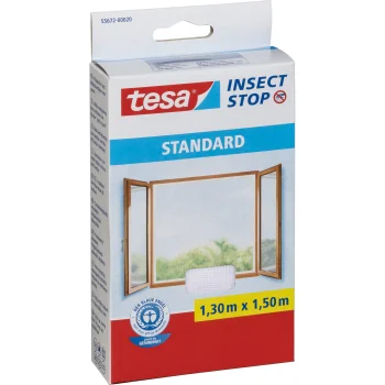 Pretmoskītu tīkls logam Tesa Insect Stop Standard 1.3 x 1.5 m, balts 55672