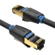 CAT8 tīkla kabelis Vention IKABK 8m 40Gbps Melns