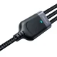 Кабель 3-в-1 Joyroom S-A18 USB-A на Lightning / USB-C / Micro USB, 0.3м, черный