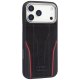 Audi R8 Genuine Leather MagSafe Phone Case Cover iPhone 17 Pro Max - Black and Red