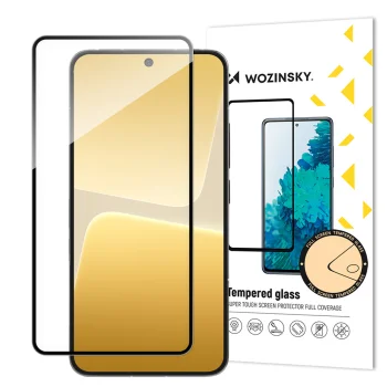 Aizsargstikls Wozinsky Full Glue Xiaomi 13, 9H, melns rāmis