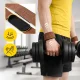 Кожаные лямки для тяги 4FIZJO Deadlift Straps, коричневые