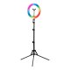 Glow 13\" RGB riņķa lampa ar statīvu 10W