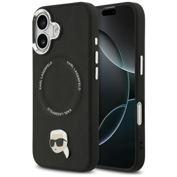 Karl Lagerfeld iPhone 17 Case Karl Pin MagSafe, Black