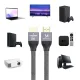 Wozinsky WHDMI-50 HDMI 2.1 Kabelis 8K 60Hz 48Gbps 5m, Sudraba