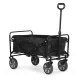 Saliekamais dārza un pludmales transporta ratiņš MultiGarden 47x105 cm, melns