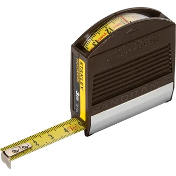 Mērlente Stanley Panoramic 1-32-125, 3 m x 12.7 mm, melna / dzeltena