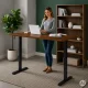 ModernHome elektriski regulējams galds 140x60 cm, 72-118 cm, tumšs ozols