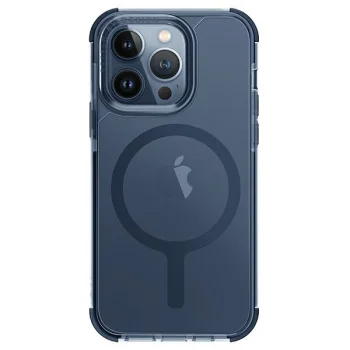 Uniq Combat iPhone 15 Pro Max 6.7\" Зарядный чехол Magclick темно-синий/дымчато-синий