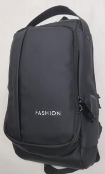 Anti-Theft Sling Bag with USB Port Waterproof Crossbody Backpack, Black