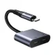 Joyroom SY-L02 2-in-1 Lightning audio un uzlādes adapteris, melns