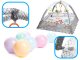 Multifunctional Educational Baby Mat Carpet Pool Playpen with Balls and Toys, Gray
