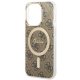 Guess 4G MagSafe Case for iPhone 15 Pro - Brown