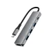 Acefast J16 5-in-1 USB-C centrmezgls ar HDMI 4K 60Hz un PD 90W, Pelēks